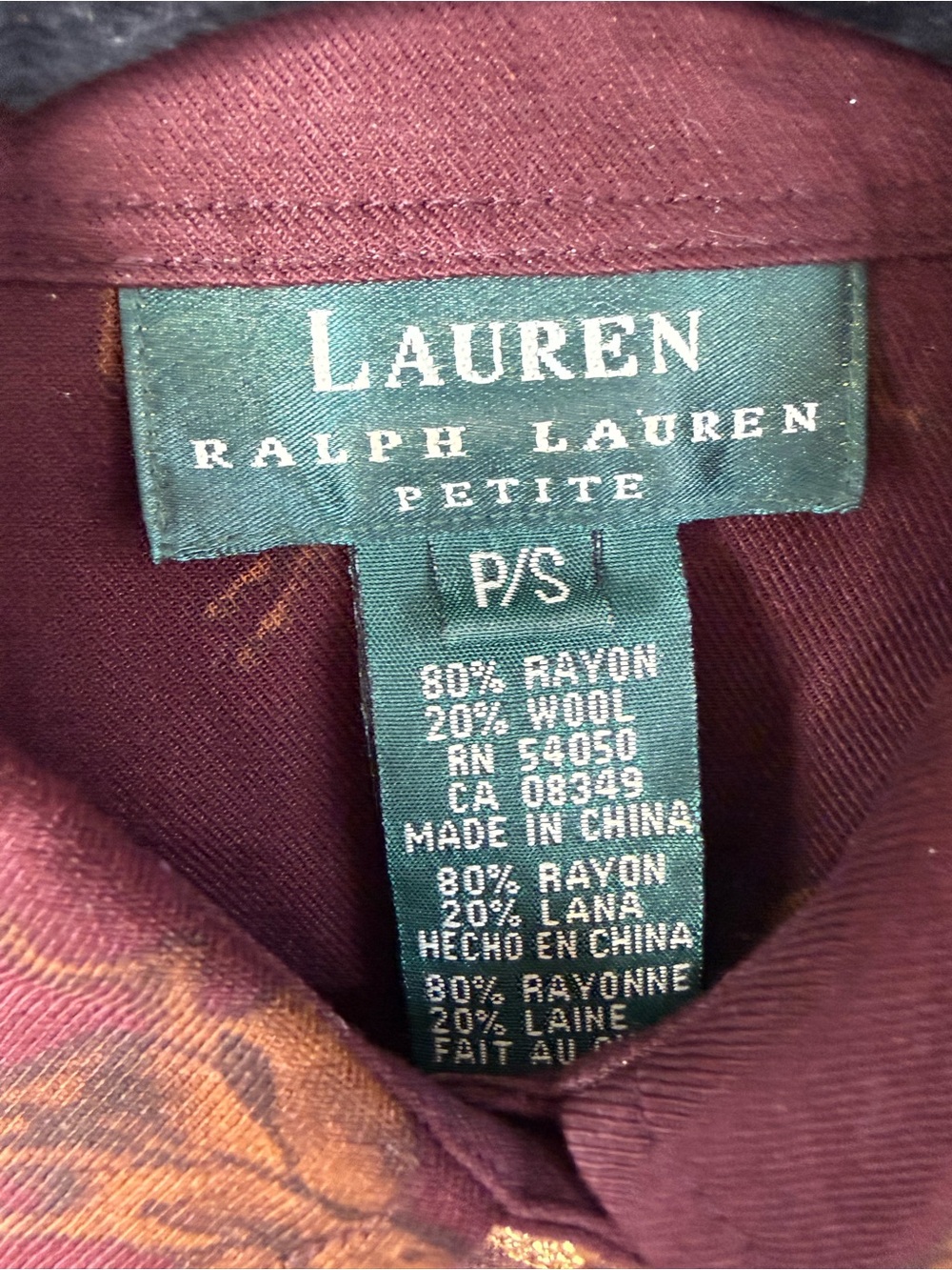 VTG Lauren Ralph Lauren horse print button down - Picture 5 of 5